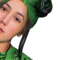 thumbnail image 2 of Billie Eilish Perruque Double Chignon Vert Adulte, 2 of 3