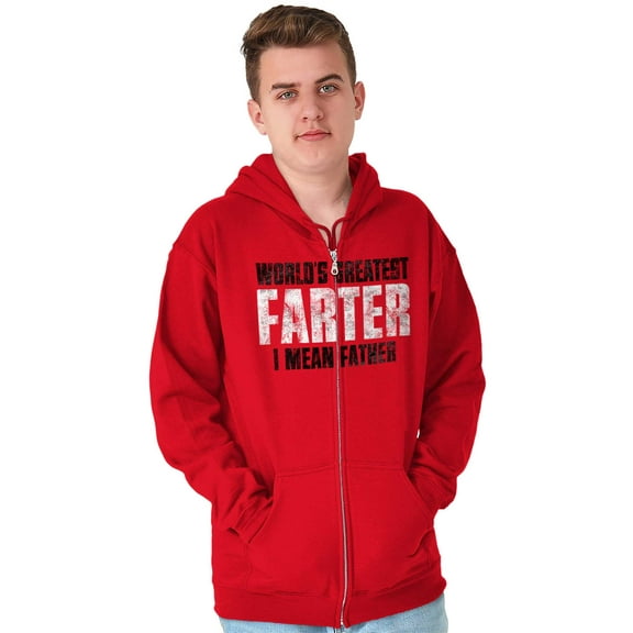Worlds Greatest Father I Mean Farter Zip Hoodie Sweatshirt Men Brisco Brands S