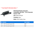 thumbnail image 2 of Windshield Washer Pump Kit - Compatible with 2007 - 2014 Chevy Express 1500 2008 2009 2010 2011 2012 2013, 2 of 2