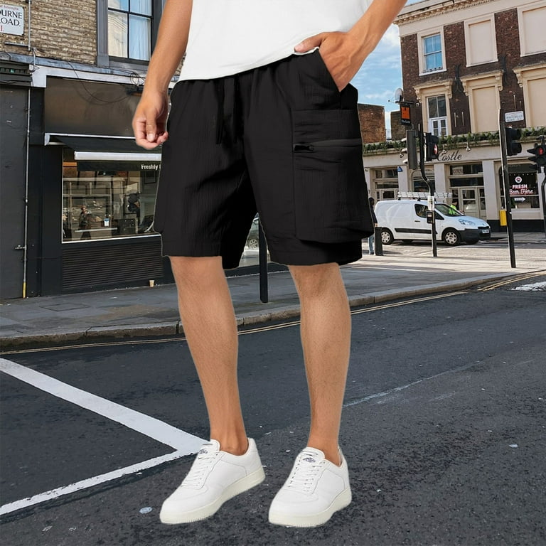KkXUanMY Denim Shorts for Men Elastic Waist Denim Shorts Elastic Waist Denim Shorts Mens Clothing (z03 Black, Size Xxxl), Men's, Size: 3XL