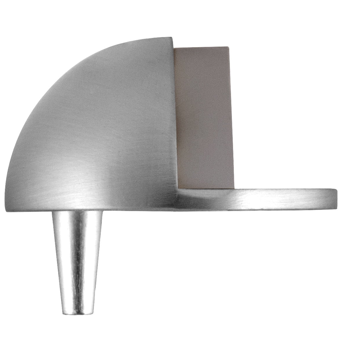 5-Pack Dome Floor Mounted Door Stops with Rubber Stopper, Satin Nickel, Heavy Duty Zinc Construction – Design House, 181883