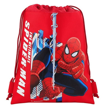The Ultimate Sherpa Bag - Spiderman Ultimate Character Authentic Licensed Red Drawstring Bag