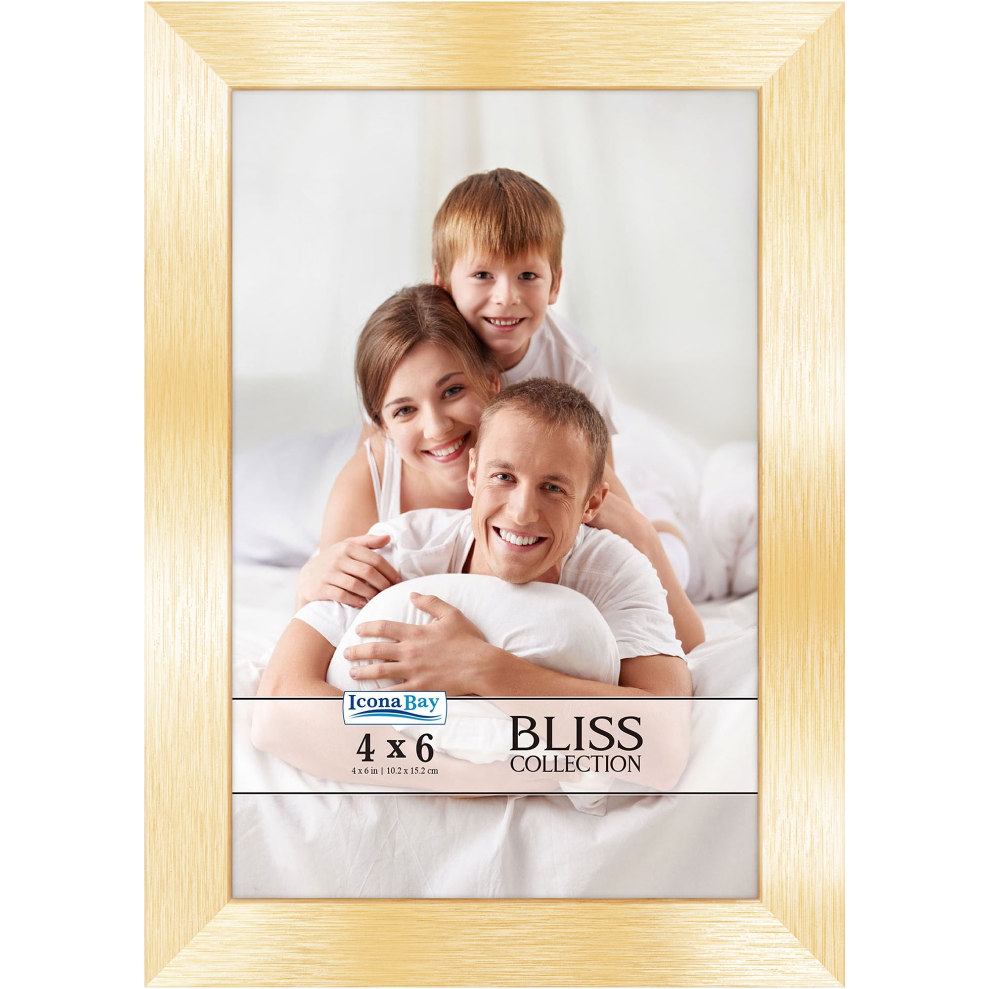 Icona Bay 4x6 Gold Picture Frame, 1 Pack, Bliss Tabletop Frames