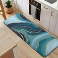 thumbnail image 5 of Blue Marble Gold Wave Pattern Kitchen Rug Mat,Kitchen Runner Rugs Non Skid Washable,Decorative Kitchen Floor Mats for Kitchen,Sink,Laundry,17"x47.2", 5 of 7