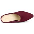 thumbnail image 4 of Allegra K Women's Pointed Toe Slip on Block Heel Slide Mules, 4 of 6