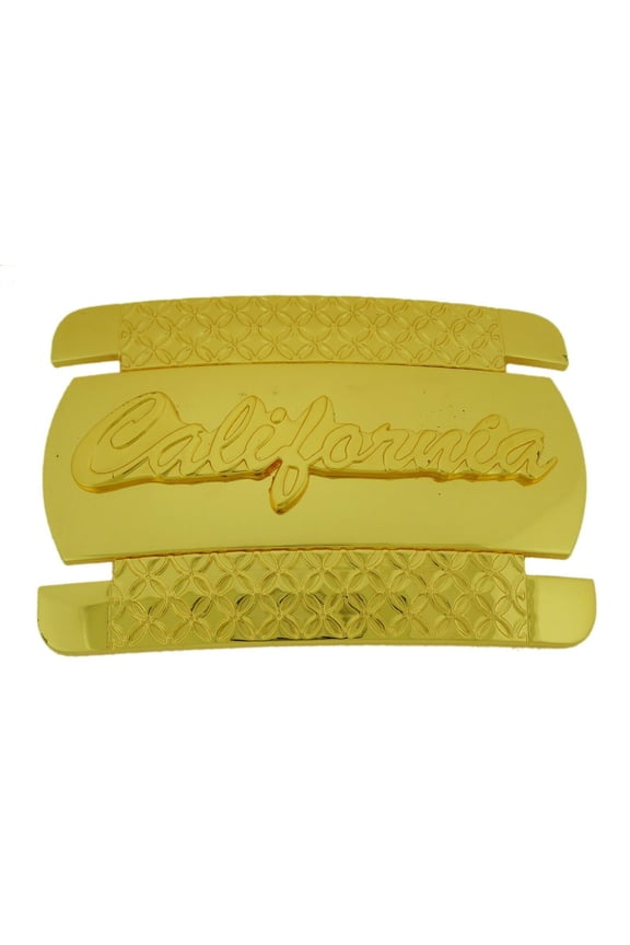 Golden State of California Belt Buckle Gold Finished Metal