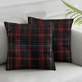 thumbnail image 3 of nygtbtfer  Christmas Set of 2 Scottish Tartan Plaid Throw Pillow Covers Farmhouse Classic Decorative Square Cushion Cases for Decor Sofa Couch , Dark Blue White, 3 of 7