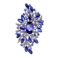 thumbnail image 2 of Tnobhg Elegant Colorful Glass Rhinestones Irregular Shape Brooch Pin Vintage Hat Scarf Shawl Badge Bridal Gift Dress Accessories, 2 of 8
