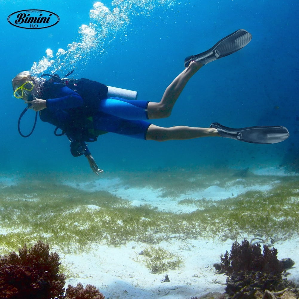 Bimini H2O Gear Alcyon Snorkeling Fins Fully Adjustable fits 9 and half to 14