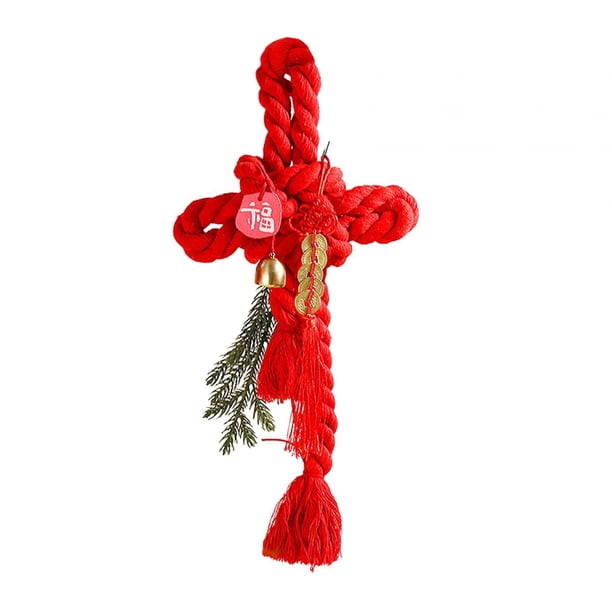 Adornos Colgantes De Nudo Chino Rojo, Amuleto De La Suerte Para Sala De Estar, Vacaciones