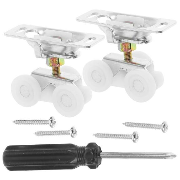 FONDOTIN RV Motorhome Sliding Door Pulley Wheels Iron Replacement Set of 1 Sliding Door Hardware