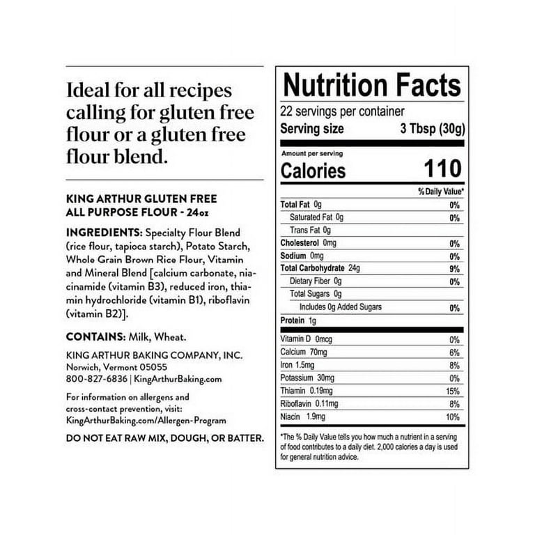 King Arthur Flour All-Purpose Flour Gluten Free 24 oz Pack of