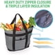 thumbnail image 3 of El enfriador suave plegable de primera calidad hace que sea una bolsa de supermercado aislada perfecta, una bolsa de entrega de alimentos, una bolsa aislada de viaje o bolsas térmicas para l, 3 of 5