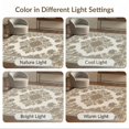 thumbnail image 7 of ODIKA 9'x12' Washable Area Rug Neutral Fall Mirrored Foliage Cream Muted Traditional Vintage for Master Suite, California King, Under Bed, Non-Shedding, Easy Care, 7 of 7