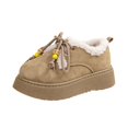 thumbnail image 2 of Willtoo Women Retro Lace Up Faux Suede Warm Ankle Boots Fleece Lined Platform Winter Footwear Non Slip Thick Sole Cold Weather Comfort Shoes, 2 of 5