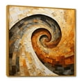 thumbnail image 2 of Designart "Warm Earthy Pottery Spirals" Abstract Spirals Floater Framed Wall Decor, 2 of 5