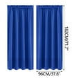 thumbnail image 3 of Holloyiver Blackout Curtains Panels for Bedroom, Solid Thermal Insulated Window Treatment Rod Pocket Blackout Drapes for Living Room (1 Panels, 37.8" Wide by 71.7" Long, Blue), 3 of 8