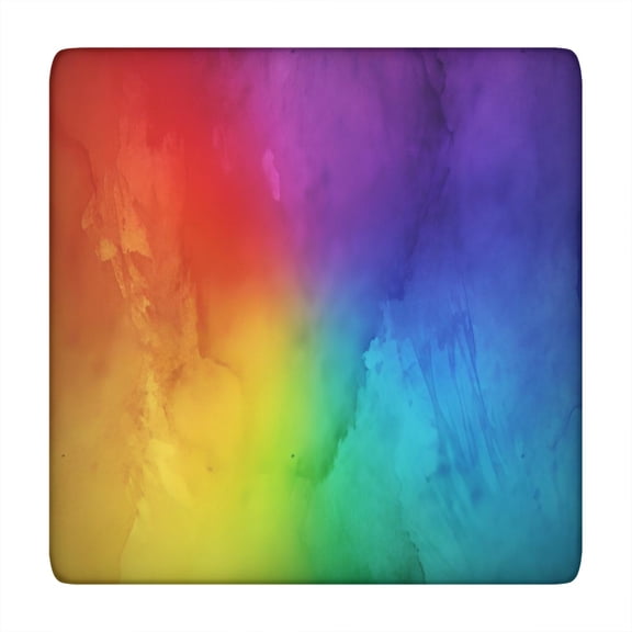 Colorful Tie Dye Pattern Square Fitted Tablecloth with Elastic Edge,Square Table Cover,Washable Elastic Table Cover for Home Kitchen Party Decor 34"x34"