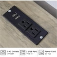 thumbnail image 5 of Grey Farmhouse Nightstand Set of 2, Rustic End Table with Barn Door and Shelf, Bedside Table with Charging Station for Living Room, Bedroom, 5 of 18