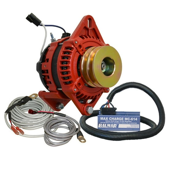 Balmar Alternator 3.15" Dual Foot Saddle Dual V Pulley Regulator & Temp Sensor - 170A Kit - 12V