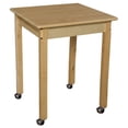 thumbnail image 4 of Wood Designs 83716C6 36 in. Mobile Square Hardwood Table With 16 in. Legs, 4 of 7