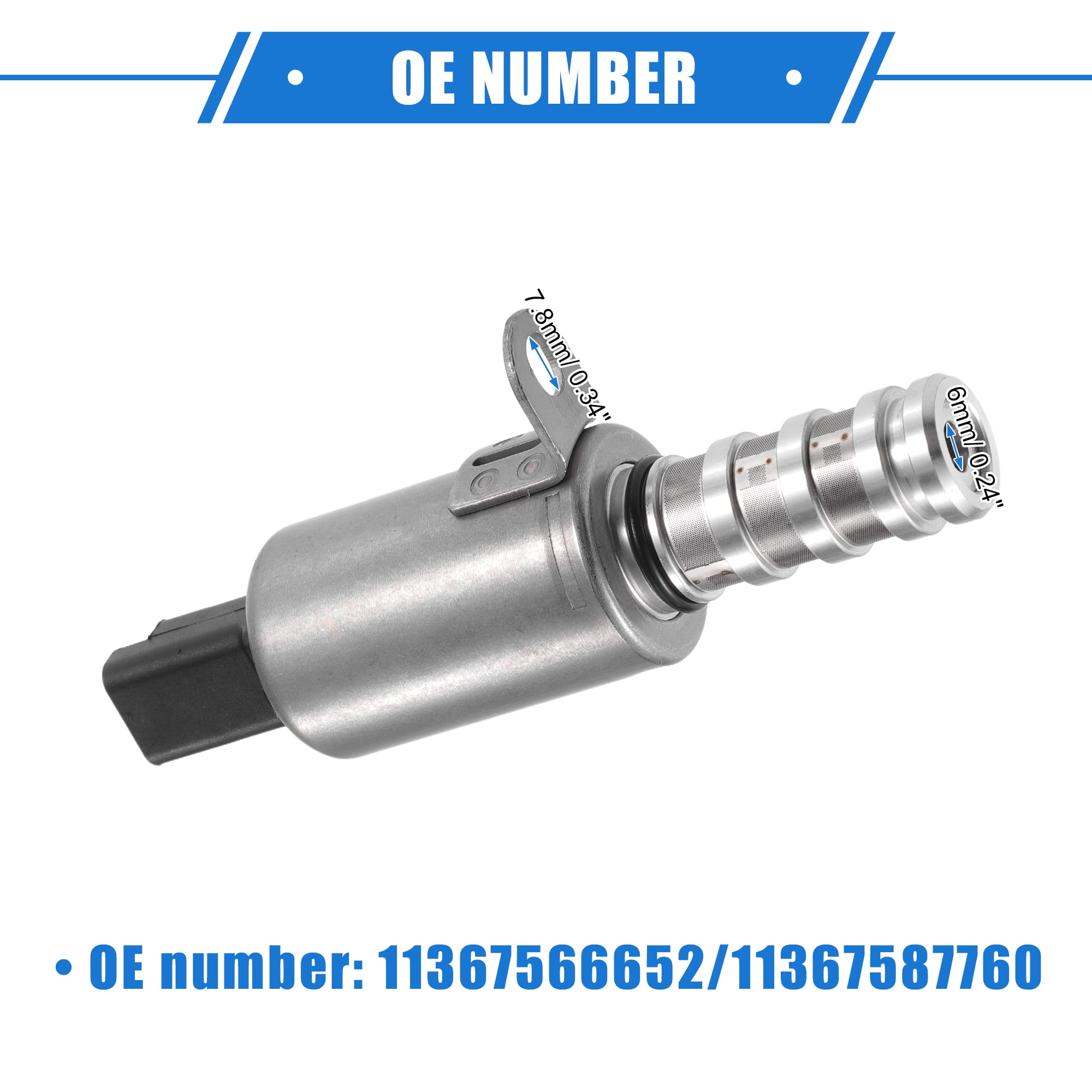 2 Pcs Oil Control Variable Valve Timing VVT Solenoid for Mini Cooper 2002-2015 Oil Control VVT Valve
