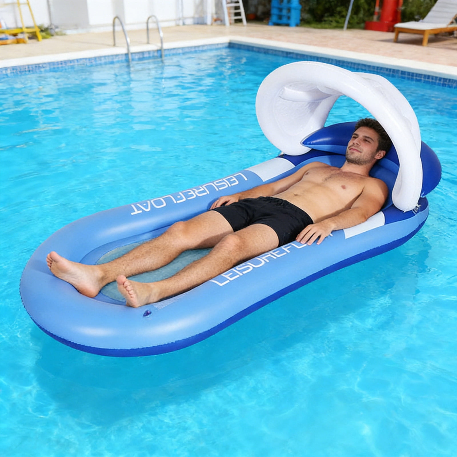 Inflatable Floating Rafts Foldable Mesh Floating Bed Water Toys Portable Floating Bed Water Bed
