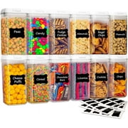 12pcs Airtight Food Storage Containers Set Kitchen and Pantry Organization
