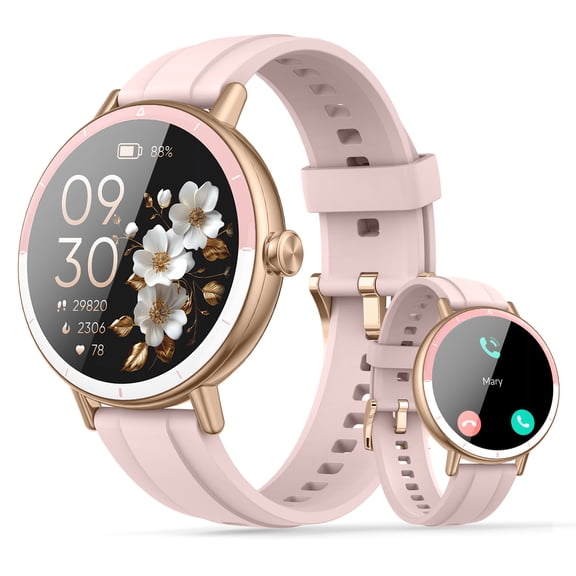 Smart Watches for Women, 1.27" HD Fitness Tracker with Bluetooth Calls, 100  Sport Modes Watch with Heart Rate/Sleep Monitor Pedometer, IP68 Waterproof Smartwatch Compatible IOS/Android