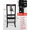 thumbnail image 3 of Mescukay 6 Ton Hydraulic Press, H-Frame Garage Floor Shop Press with Built-in Relief Valve to Bend, Straighten, Or Press Parts, Install Bearings & U-Joints, 3 of 6