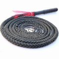 thumbnail image 1 of Fully Handmade Chambray And Bull Whip Made Of Durable Genuine Leather Black Bullwhip, Luxe Braided Horse Whip compatible Work Cattle Or Sport way, 1 of 3