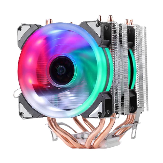 Ventilador Enfriador de CPU Soledad Radiador 12V Colorido RGB LED Doble Torre para LGA775/1150/1151/1155/1156/1366 FM2/AM4/FM1