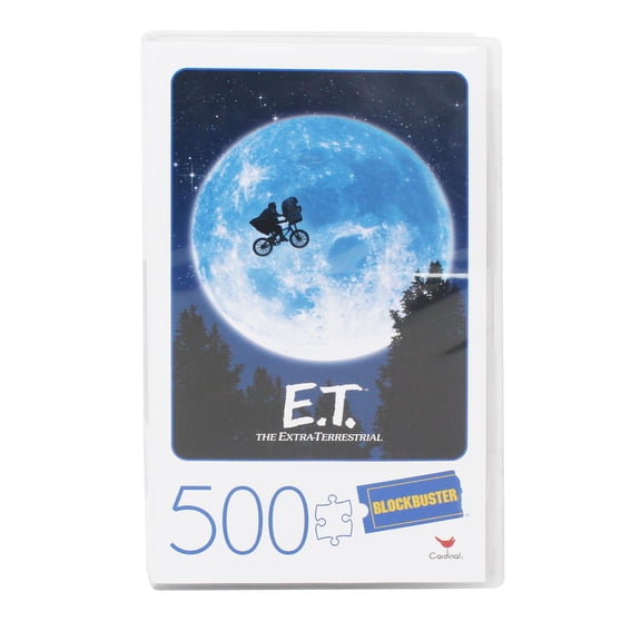 E.T. the Extra-Terrestrial Movie 500-Piece Puzzle in Plastic Retro Blockbuster VHS Video Case