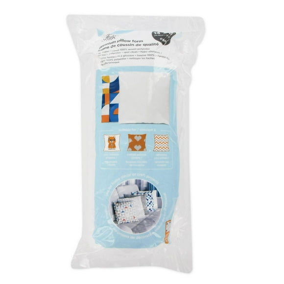 UNIQUE CREATIV Premium Pillow Form — 14 × 14 in Square Insert, Polypropylene Cover