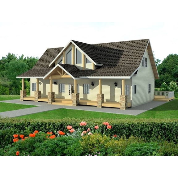 001-3200 Northwest 3 Bed, 3 Bath Luxury Home Plan, 2281 Sq Ft, Full Blueprints with License to Build by Home Plan Marketplace - Lesuto