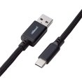 thumbnail image 4 of CableMod Pro Coiled Keyboard Cable (Midnight Black, USB A to USB Type C, 150cm), 4 of 5
