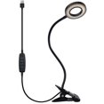 thumbnail image 1 of Clip Light Luces de lectura - Lámpara de escritorio con abrazadera con 3 modos de color y 10 brillos regulables, 360 ° Flexible Cuello de cisne Abrazadera de libro Luz para videoconferencia Iluminació Namotu CQ242, 1 of 6