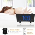 thumbnail image 2 of Alarm Clock Radio Projection Dual Timer Can store up Alarm LED Desktop FM Radio Blue Light, 2 of 9