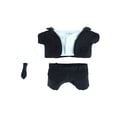 thumbnail image 2 of Ensemble de Vêtements pour Poupée Fille Coton Réutilisable Lavable Design Simple Manteau Chemise Pantalon Cravate Costume Kit Tenue Lavable Collection Décoration Noir, 2 of 9