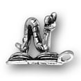 thumbnail image 1 of Sterling Silver 18" 1mm Box Chain 3D Book Worm Pendant Necklace, 1 of 2