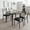 grey, variant on 5 Piece Dining Table Set for 4,Modern Dining Room Table Set, Dinner Table Set for 4, Dinette Set Furniture for Small Space, Apartment,Home,Office,White&Grey