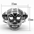 thumbnail image 2 of Luxe Jewelry Designs Women's High Polished Stainless Steel Ring with Top Grade Crystal Black Jet -, 2 of 4