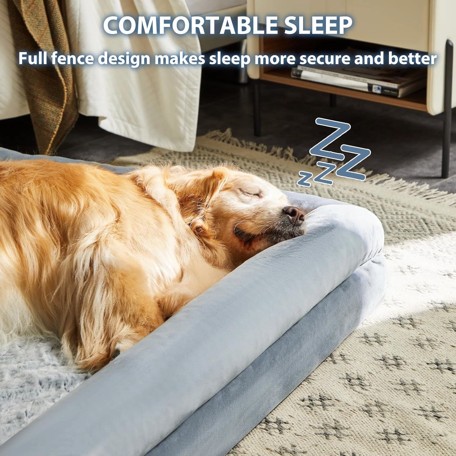 Extra Large Waterproof Dog Bed With Removable Cover Orthopedic Support Design