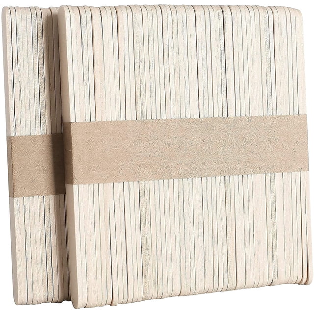 100 PCS Popsicle Sticks4.3 inch Length Natural Wood Food Grade Smooth Wooden Sticks for Ice Cream Candy Making,Craft Project,Hand DIY Craft Cream Candy Making,Craft Project,Hand DIY Craft (100PCS)