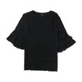 thumbnail image 1 of Alfani Blusa con volantes texturizados para mujer, negra, pequeña, 1 of 1
