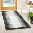 thumbnail image 3 of SAFAVIEH Montauk Tennyson Braided Border Cotton Runner Rug, Ivory/Black, 2'3" x 7', 3 of 10