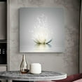 thumbnail image 2 of Canvas Wall Art White Lotus Flower Meditation Picture Modern Artwork Printed on Canvas - Oil Painting for Wall Decor - Stretched and Framed Ready to Hang(12" x 12"), 2 of 6