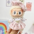 thumbnail image 2 of Ropa Labubu de 17 cm, lindo mini muñeco de peluche, accesorios, traje, mono, vestido, horquilla para el pelo para fanáticos de las muñecas Labubu, regalo para niños, 2 of 5