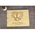 thumbnail image 4 of Darling Souvenir Personalized Engraved Laser Cut Wedding Guest Book Wooden Cover Sign-in Book Registry Guestbook Scrapbook-93, 4 of 7