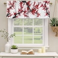 thumbnail image 3 of 2 Pack Valances for Windows, Red Plum Window Valances for Living Room/Bedroom/Bathroom, Nature Flowers Branches Chinese Painting Light Filtering Kitchen Curtain Valance Window Treatment 54"W x18" L, 3 of 9